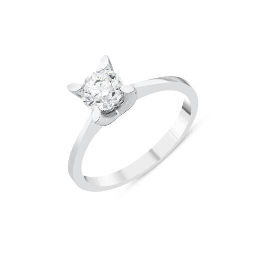 0.30 Karat Pırlanta Tektaş Yüzük – 14 Ayar Altın Premium - 7