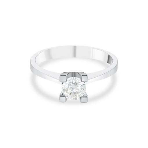 0.33 Karat 14 Ayar Altın Tektaş Pırlanta Yüzük İndirimli - 9