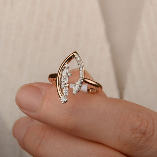 0.34 Ct Pırlanta Yüzük – 14 Ayar Rose Altın - 5