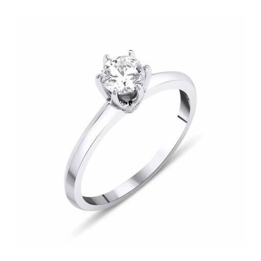 0.43 Karat Altın Tektaş Yüzük – 14 Ayar Pırlanta Şıklığı - 5