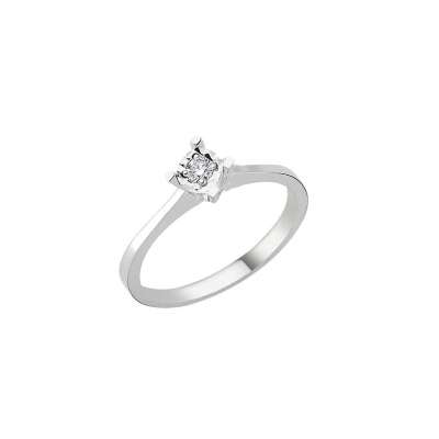 0.03ct Efektli Pırlanta Tektaş Yüzük - ENGİNGOLD