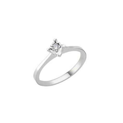 0.03ct Efektli Pırlanta Tektaş Yüzük - 1