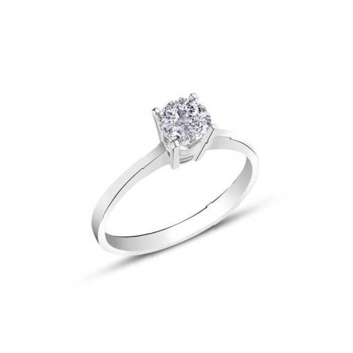 0.05ct Coronet Pırlanta Tektaş Yüzük-8k - 1