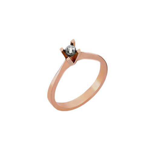 0.05ct Elmas Tektaş Yüzük - 1