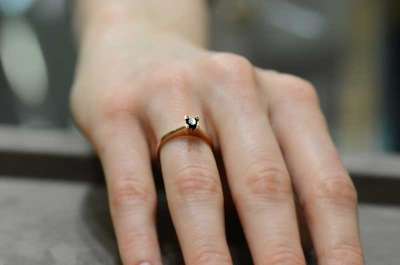 0.05ct Elmas Tektaş Yüzük - 2