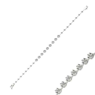 0.07ct Efektli Suyolu Pırlanta Bileklik - 2