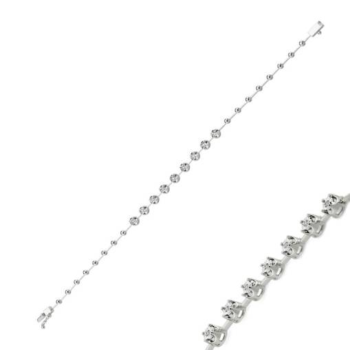 0.07ct Efektli Suyolu Pırlanta Bileklik - 2