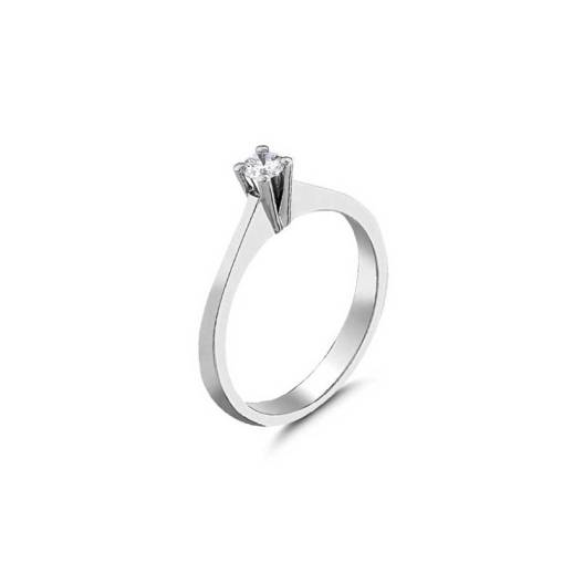 0.06ct Pırlanta Tektaş Yüzük-18K - 1