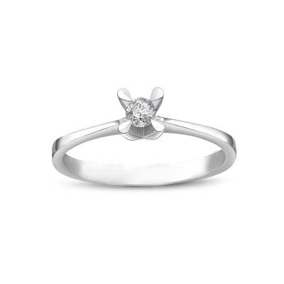 0,08Ct Pırlanta Tektaş Yüzük-14k - 2