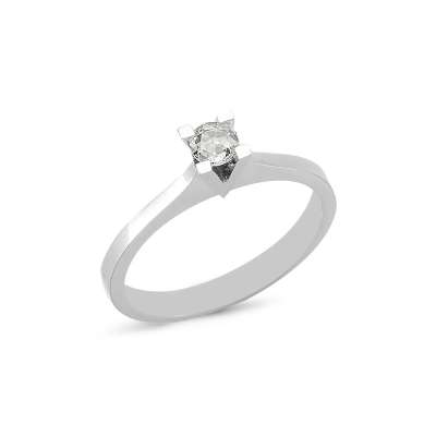 0.10ct Pırlanta Tektaş Yüzük-8k