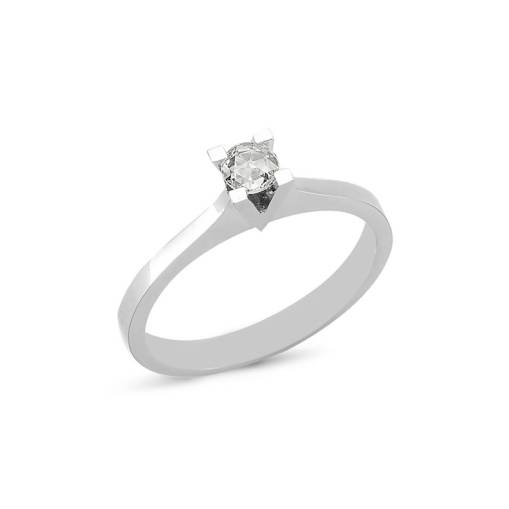 0.10ct Pırlanta Tektaş Yüzük-8k - 1