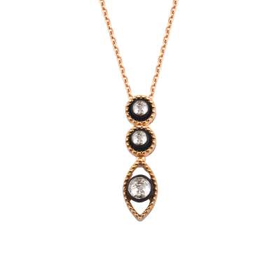 0,11ct Elmas Kolye - 1