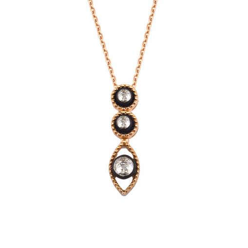 0,11ct Elmas Kolye - 1
