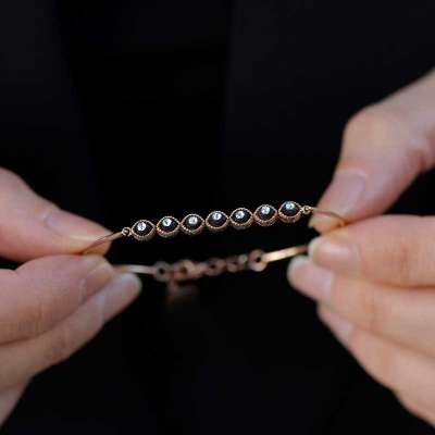 0.12ct Elmas Sırataşlı Bileklik - ENGİNGOLD