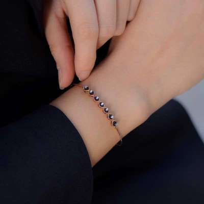 0.12ct Elmas Sırataşlı Bileklik - 3