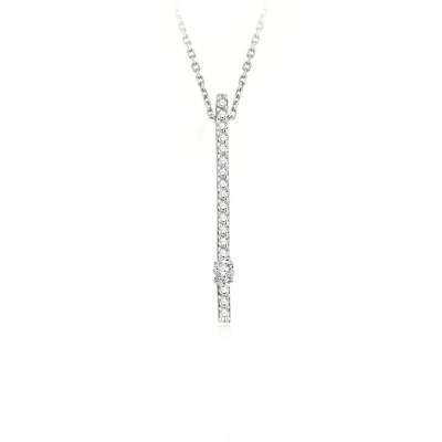 0.12ct Pırlanta Çubuk Kolye-14k - ENGİNGOLD