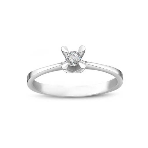 0,12Ct Pırlanta Tektaş Yüzük-14K - 2
