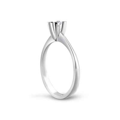 0,12Ct Pırlanta Tektaş Yüzük-14K - 3