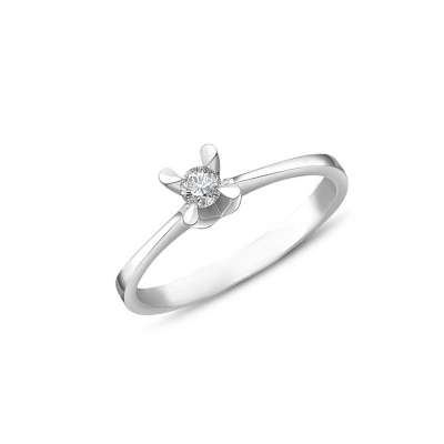 0,12Ct Pırlanta Tektaş Yüzük-14K - ENGİNGOLD