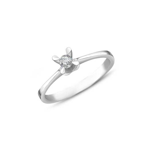 0,12Ct Pırlanta Tektaş Yüzük-14K - 1