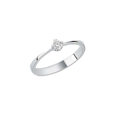 0,14Ct Pırlanta Tektaş Yüzük - 18K