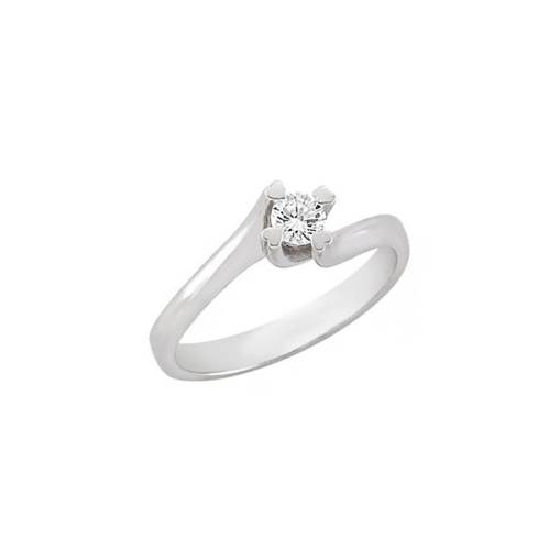 0.15ct Pırlanta Tektaş Yüzük-18k - 1