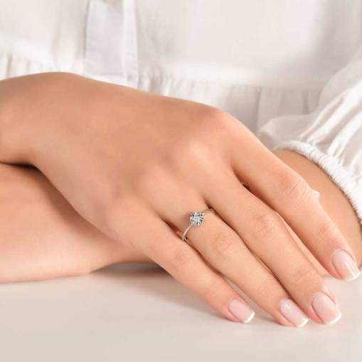 0,16ct Coronet Pırlanta Tektaş Yüzük-18k - 2