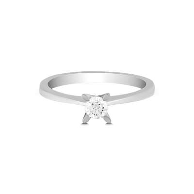 0.16ct Pırlanta Tektaş Yüzük-18k - 3