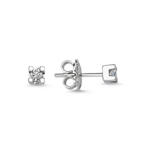 0.16ct Tektaş Pırlanta Küpe - 1
