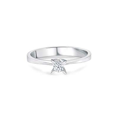 0.18ct Tektaş Pırlanta Yüzük-14K - 2