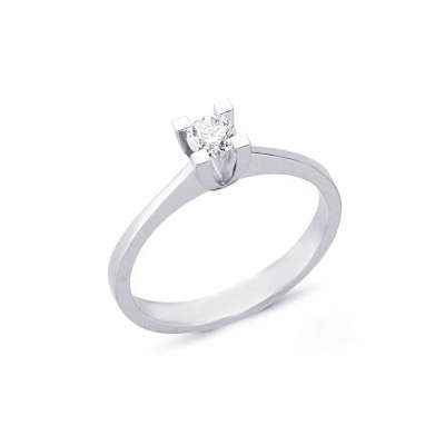 0,19Ct Pırlanta Tektaş Yüzük - 18K - 1
