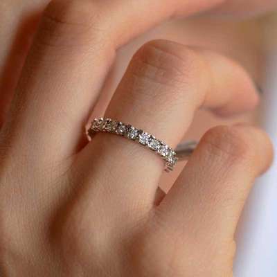 0,19ct Pırlanta Yarımtur Yüzük - 1