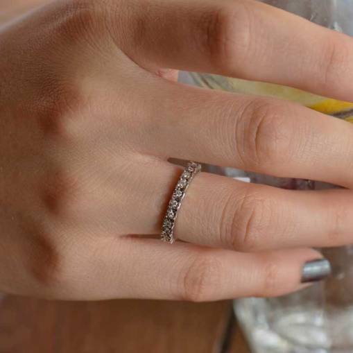 0,19ct Pırlanta Yarımtur Yüzük - 2