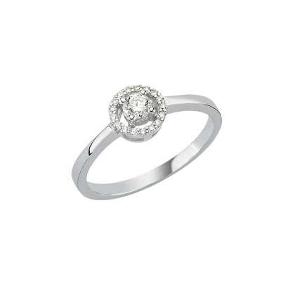 0.20Ct Coronet Pırlanta Tektaş Yüzük - 8K - 1