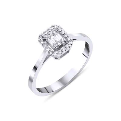 0.20ct Pırlanta Baget Yüzük - ENGİNGOLD