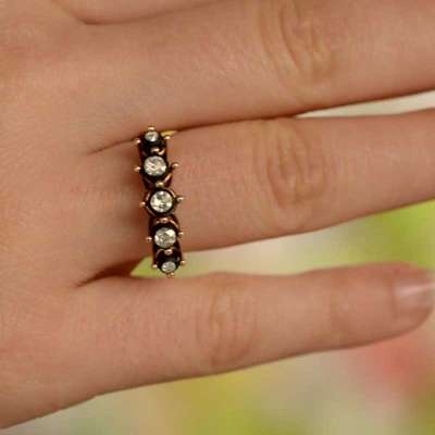 0.23Ct Elmas Beştaş Yüzük - 3