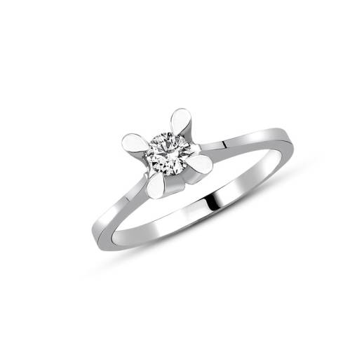 0.24-0.28ct Pırlanta Tektaş Yüzük- Damla - 1