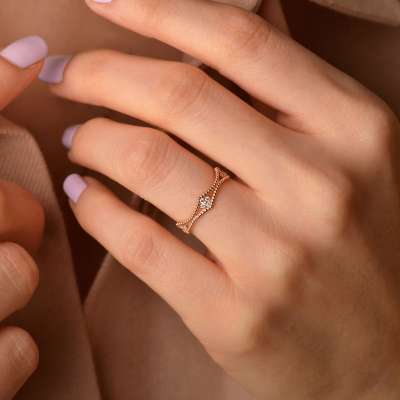 0.24ct Pırlanta Yüzük - 1