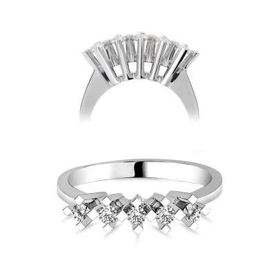 0.25Ct Pırlanta Beştaş Yüzük-18k - 1