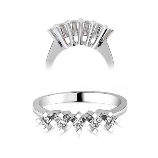 0.25Ct Pırlanta Beştaş Yüzük-18k - 1
