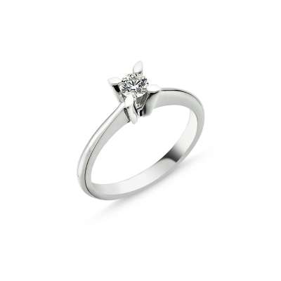 0.26ct Pırlanta Tektaş Yüzük - 14K - ENGİNGOLD