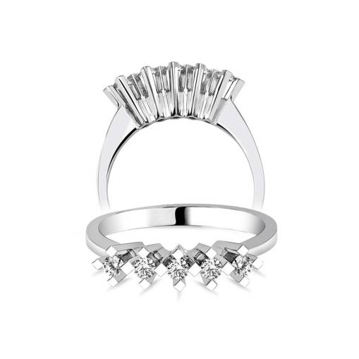 0,27ct Pırlanta Beştaş Yüzük-14k - 1