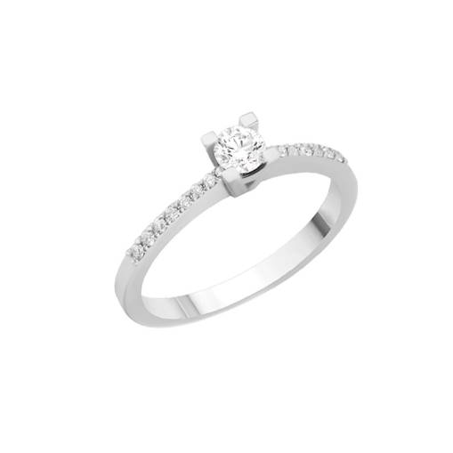 0.28ct Pırlanta Tektaş Yüzük-18k - 1
