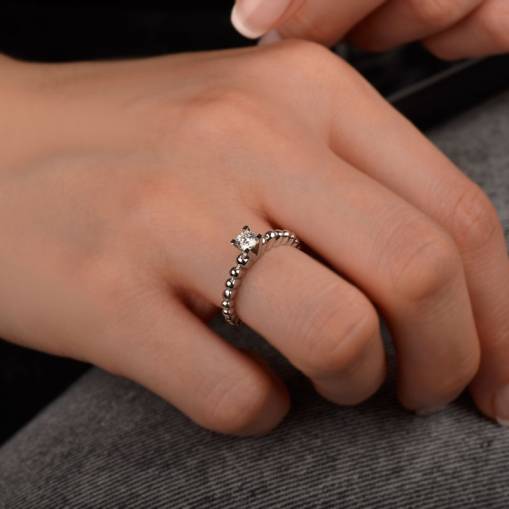 0.29ct Pırlanta Tektaş Yüzük - 2