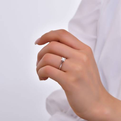 0,30ct Pırlanta Tektaş Yüzük-14k - 2