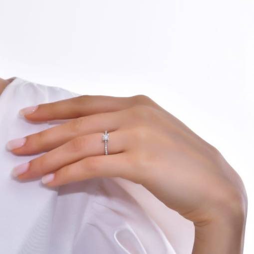 0.32ct Pırlanta Tektaş Yüzük - 18K - 3