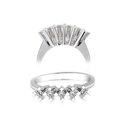 0.34Ct Pırlanta Beştaş Yüzük-14k - 1
