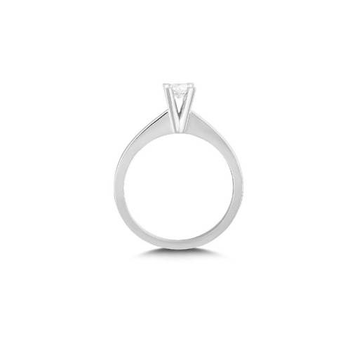 0.35ct Pırlanta Badem Tırnak Yüzük - 3