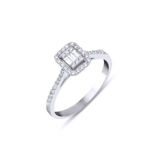 0.38ct Pırlanta Baget Yüzük - 1