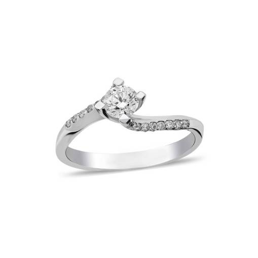 0,38Ct Pırlanta Tektaş Yüzük - 18K - 1